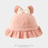 Chapéu de Bebê Estilo Primavera e Outono Chapéu de Pescador para Bebês Pequenos Chapéu de Princesa para Meninas Recém-Nascidas Chapéu de Balde com Laço para Outono e Inverno