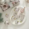Conjunto de Pingentes Decorativos para Árvore de Natal Bola de Alta Qualidade Doméstico 2023 Novos Enfeites Pendurados Pequeno Pingente Saco de Material DIY