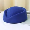 Boina de Lã com Laço Estilo Retrô Francês Chapéu Feminino Outono e Inverno Faixa de Performance Balcão Chapéu de Aeromoça Atacado