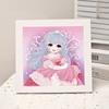 Animación de Dibujos Animados Nueva Pintura de Diamantes Kuromi DIY Juguetes de Pintura de Diamantes Hechos a Mano para Niños con Marco de Fotos Mesa Regalo