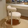 Taburete de Maquillaje para Uso en Casa en Habitaciones de Niñas, Taburete de Tocador de Lujo Ligero de Gama Alta, Silla de Manicura de Moda de Alto Valor con Respaldo