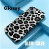 Fornecimento exclusivo transfronteiriço de capa de celular película para iPhone 17 de pelúcia sexy com estampa de leopardo preto e branco, capa protetora moderna com furo grande para 15pm