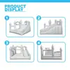 Castillo Inflable Blanco Puro con Cama Elástica y Tobogán, Castillo Inflable Temático de Boda, Trampolín Inflable Blanco para Eventos y Fiestas