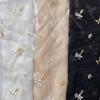 Tela bordada con estampado de encaje de hojas y flores de seda Hanfu antigua, nueva y directa de fábrica