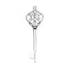 1 antigua llave de plata de aleación retro de melocotón corazón amor cetro llave colgante colgante DIY collar accesorios