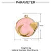Árbol de la vida geométrico francés gota de aceite titanio acero diy colgante amor acero inoxidable joyería colgante de collar de luna