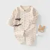 Ropa para Bebés Anyang Pelele para Bebé Clase A Algodón Puro Doble Capa Protección de Vientre Pelele Mariposa Ropa de Dormir para Bebé Pelele Mariposa Sin Costuras