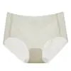 Ropa interior sin costuras de seda helada para mujer, verano, fina, fina, algodón puro, entrepierna antibacteriana, para niña, de cintura media, transpirable, shorts de triángulo