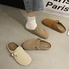 Meias Pantufas Fechadas Estilo Birkenstock Fáceis de Calçar para Mulheres, Novidade Primavera/Verão 2025 Super Populares para Uso Externo Planas Casuais
