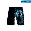 2019 Animação Transfronteiriça Série Aqi Moda Casual Shorts de Praia Masculinos