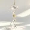 Pingente de cristal lua dourada transfronteiriço, pingente de cristal cor AB apanhador de sol, ornamento pendurado para decoração de jardim externo de cristal fornecimento