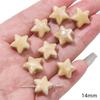 Cuentas de Cerámica Color Té con Leche de Otoño e Invierno Cuentas de Mano Cuentas Redondas Corazón Estrella de Cinco Puntas Concha Flor Hecho a Mano DIY Material para Pulsera