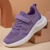 Venda Quente Transfronteiriça Sapatos de Menina Novos Tênis Esportivos de Malha Respirável Crianças Leves Sola Macia Tênis Casuais de Corrida Sapatos para Todas as Estações
