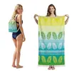 Toalla de playa plegable de gran tamaño 80X160, toalla de baño estampada, toalla de playa integrada, bolsa integrada, portátil