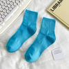 Calcetines Cortos de Primavera y Verano Color Sólido para Mujer con Cinturón Calcetines Cortos Finos Color Sólido Algodón Calcetines de Media Caña para Mujer Absorbentes de Sudor Ins Calcetines de Barco Modernos para Mujer