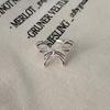 Anillo Sencillo para Mujer Estilo Frío Primavera y Otoño Anillo de Plata Sencillo Diseño de Nicho Sentido Abierto Dedo Índice Precaución Anillo de Cola