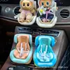 Asiento de Coche Labubu Labubu Asiento de Seguridad Muñeca de Vinilo Caja Sorpresa Adorno de Peluche Juguete Fiesta Sentada
