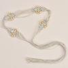 Cinturón tejido de estilo étnico nuevo para mujer, sencillo, combinable con todo, con cuentas de madera, cuerda de cera, estilo bohemio, borla decorativa ancha