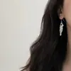 Brilhantes Folhas Borla Brincos Elegantes Ins Metal Brilhante Trigo Brincos de Alta Qualidade para Mulheres