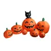 Halloween 2.3m Gato Inflable Acostado sobre Calabaza Decoración de Fiesta y Festival para Jardín Modelo Inflable