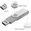 Pen drive USB com clipe giratório atacado grande capacidade 8g16g32g64g128g leilão pen drive giratório atacado