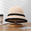 Sombrero de Pescador de Nuevo Estilo para Mujer con Circunferencia de Cabeza Grande, Sombrero de Otoño e Invierno con un Toque de Alta Gama, Sombrero de Cubo Tejido, Estilo Coreano, Hace que la Cara Parezca Más Pequeña, Modelo para Mujer