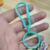 Pintura de color calabaza forma hebilla de montañismo carácter 8 30 anillo plano giratorio pintura de color bluetooth auricular colgante