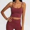 Novo Colete de Yoga 2022 Feminino com Bojo Sexy Cinto Fino Costas Bonitas Top de Yoga Meia Alça Roupas de Yoga