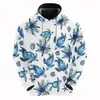 Gorro con estampado digital 3D de tortuga de otoño para hombre, moda casual, sudadera con capucha, ropa deportiva 2024, transfronterizo