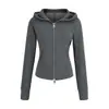 Sudadera con capucha de terciopelo nueva para Otoño e Invierno para mujer, estilo americano, ajustada, deportiva, manga larga, cárdigan, top corto sexy
