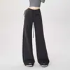Ropa de Mujer 2026 Primavera/Verano Nuevo Estilo Americano Pantalones Deportivos Casuales Holgados con Diseño de Bolsillo Frontal y Diseño de Pierna Ancha Caída