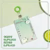 Funda de tarjeta tipo sandalia de verano transparente para tarjeta de estudiante, tarjeta de campus, bolsa para tarjeta de comida, pequeña y fresca, funda protectora para tarjeta de autobús, al por mayor, para colgar en el cuello