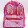 Mochila Infantil com Orelhas de Coelho Moda Tendência Menina Mochila Escolar Jardim de Infância Mochila de Coelho Cartoon para Meninas