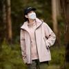 Chaqueta Impermeable Totalmente Sellada para Exteriores para Pareja de Alta Calidad, Conjunto de Dos Piezas para Hombre y Mujer con Capucha