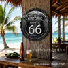 ROUTE66 Vintage Ruta 66 35cm Decoración de Garaje Letrero de Lata Pintura Regalo del Día del Padre Pintura Metálica de Lata