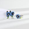 Anillo de aciano azul de comercio exterior de Zhenrong, pendientes de gotas de pintura de pegamento europeas y americanas, collar, colgante de esmalte, traje