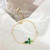 Nueva Pulsera de Acero de Titanio Europeo y Americano de Venta Caliente para Mujer Estilo ins Personalizada Moderna Resistente al Color Pulsera Antidesvanecimiento Pulsera Chapada en Oro