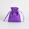 Bolsa de almacenamiento de satén de seda con cordón para joyería y cosméticos, bolsa pequeña de tela para joyería, bolsa de regalo de caramelo a prueba de polvo