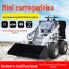 Minicarregadeira multifuncional com rodas, mini caminhão de máquinas de construção, pertence principalmente a empilhadeiras pequenas com tração nas quatro rodas sobre esteiras