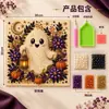 Pintura de diamantes y perlas temática de alienígenas para Halloween transfronterizo, con lindos fantasmas, gatos negros y calabazas. Pintura de pegatinas hecha a mano DIY, al por mayor