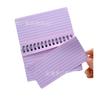 Perforadora de tarjetas de índice americanas para notas, libro de memoria de palabras con anillas para hojas sueltas, tarjetas de índice de 3 x 5 pulgadas, libro con líneas horizontales