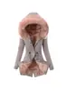 Parka de Algodón Cálida Ajustada para Mujer Amazon Chaqueta Gruesa de Algodón con Cuello de Piel y Capucha para Protección contra el Frío de Otoño e Invierno