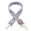 Nuevo bolso con correa de hombro ancha con flores de color de transferencia térmica, accesorios, correa decorativa, correa de hombro ajustable, correa cruzada larga