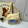 Bolsa de Hombro Transparente Estilo Caricatura Japonesa Moderna para Chica, Bolsa para Dolor, Estilo Universitario Estudiante Clase Casual Gran Capacidad Bolsa Mensajera