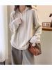 Nuevo Estilo Otoño Temprano 2025 Suéter 100% Lana para Mujer con Media Cremallera y Capucha Diseño Holgado Adelgazante Top de Cachemira
