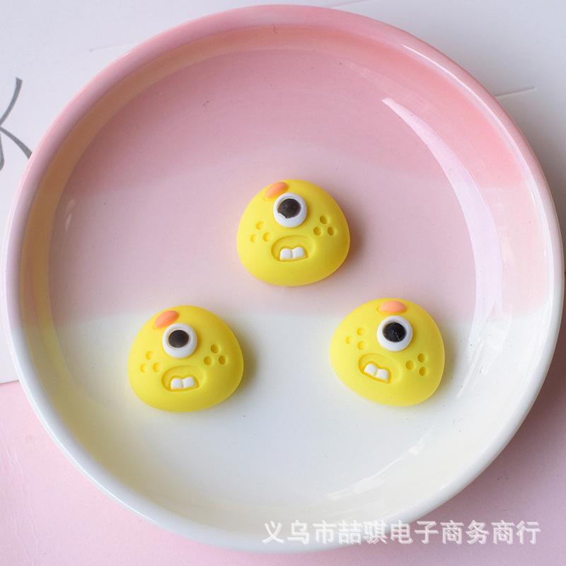 新款可爱小怪兽树脂配件手机壳发饰奶油胶鞋子diy配