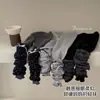Calças Leggings de Inverno Estilo Coreano para Meninas com Forro de Fleece e Meias com Babados em Forma de Coração, Calças Externas Elásticas para Bebês, Calças Longas Estilosas
