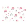 Br0601E Estilo Lindo Femenino Corazón Arcoíris Autoadhesivos de Pared Dibujos Animados Decoración de Pared de Fondo para Habitación de Niños Pegatinas