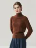 Suéter Suave de Cachemira para Mujer con Cuello Alto, Holgado y Moderno, Jersey de Color Sólido para Otoño e Invierno, Capa Base de Punto Versátil