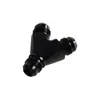 Adaptador en T para Tubería de Aceite de Modificación de Coche Transfronterizo Junta de Aluminio Tipo Y Adaptador de Enfriamiento de Aceite Negro An4-An10